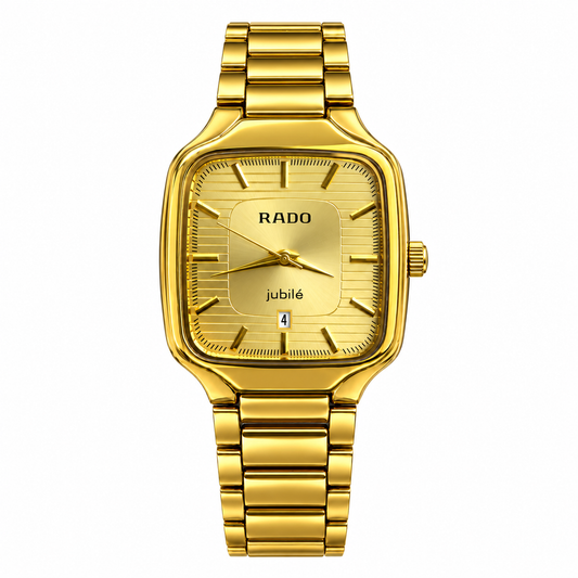 Shery Classic Square Gold Watch for Men – Date Display