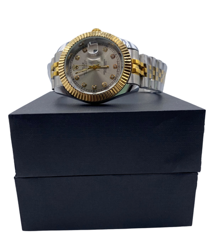Luxury Gold & Silver Classic Date Watch