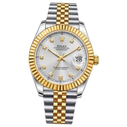 Luxury Gold & Silver Classic Date Watch